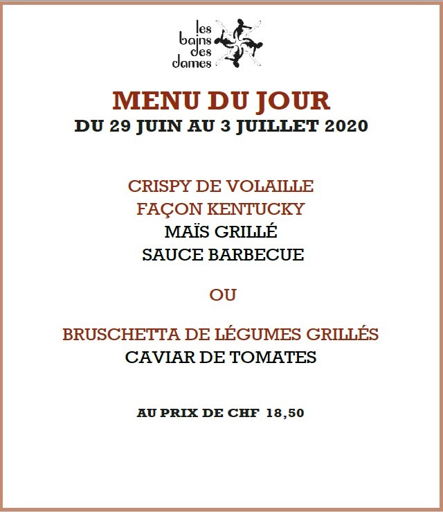 Menus du jour