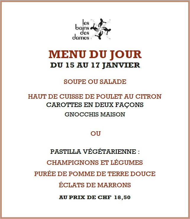 Menus du jour